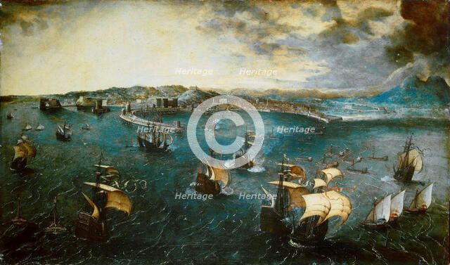 View of the bay of Naples, ca 1550-1565. Creator: Bruegel (Brueghel), Pieter, the Elder (ca 1525-1569).