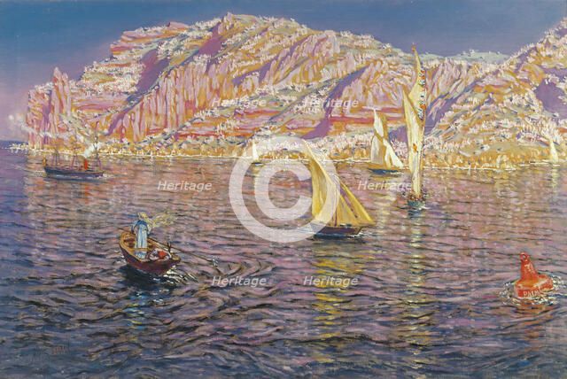 View of the Bay of Palma de Mallorca. Artist: Muñoz Degraín, Antonio (1840-1924)