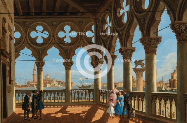 View of the Bacino di San Marco from the Loggia of the Palazzo Ducale, Venice. Creator: Chilone, Vincenzo (1758-1839).