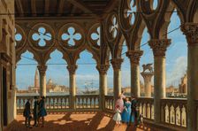 View of the Bacino di San Marco from the Loggia of the Palazzo Ducale, Venice. Creator: Chilone, Vincenzo (1758-1839)
