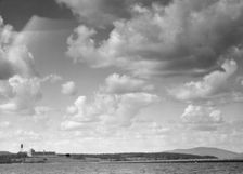 View of the Baldrige estate from across the water, 1931 July 25. Creator: Arnold Genthe