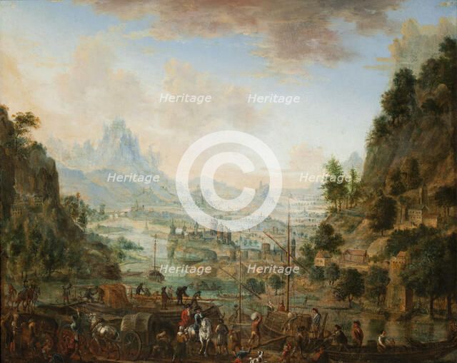 View of the banks of the Rhine. Creator: Kalraet (Calraet), Barend van (1649-1737).