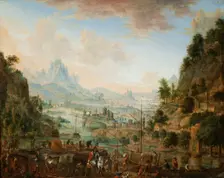 View of the banks of the Rhine. Creator: Kalraet (Calraet), Barend van (1649-1737)
