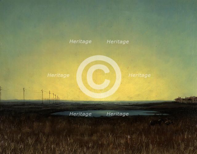 View of the Barabinsk Steppe Near Kainsk City, 1880-1897. Creator: Pavel Mikhailovich Kosharov.