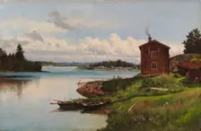 View of the Barösund Strait, a Study, 1869. Creator: Hjalmar Munsterhjelm