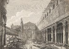 View of the Basilica of Saint Paul Outside the Walls in Rome, 1823. Creator: Rossini, Luigi (1790-1857)