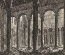 View of the Basilica of Saint Paul Outside the Walls in Rome, 1823. Creator: Rossini, Luigi (1790-1857)