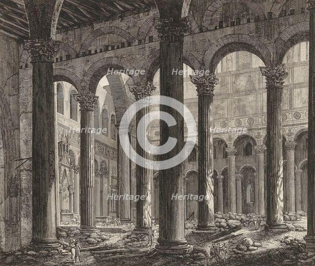 View of the Basilica of Saint Paul Outside the Walls in Rome, 1823. Creator: Rossini, Luigi (1790-1857).
