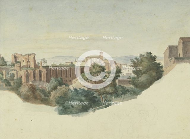 View of the Basilica of Saints John and Paul in Rome. Creator: Friedrich Olivier.