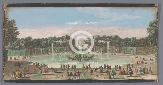View of the Bassin d'Apollon in the garden of Versailles, 1700-1799. Creators: Anon, Jacques Rigaud.