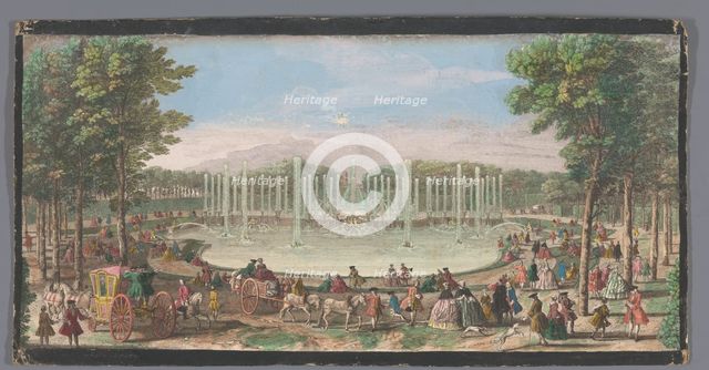 View of the Bassin De Neptune in the garden of Versailles, c.1691-after 1753. Creator: Jacques Rigaud.