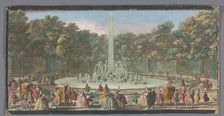 View of the Bassin de l’Enscelade in the garden of Versailles, 1700-1799. Creators: Anon, Jacques Rigaud