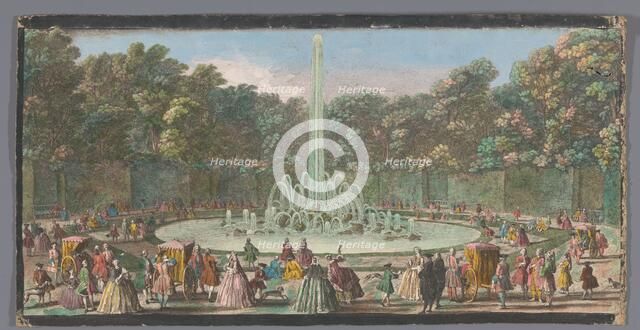 View of the Bassin de l’Enscelade in the garden of Versailles, 1700-1799. Creators: Anon, Jacques Rigaud.