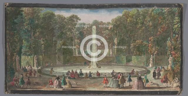 View of the Bassin des Muses in the garden of the Château de Marly, 1700-1799. Creators: Anon, Jacques Rigaud.