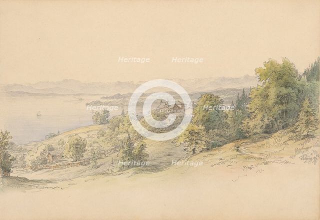 View of the Beringer villa with a panorama of the countryside, 1882. Creator: Karoly Lajos Libay.