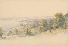View of the Beringer villa with a panorama of the countryside, 1882. Creator: Karoly Lajos Libay