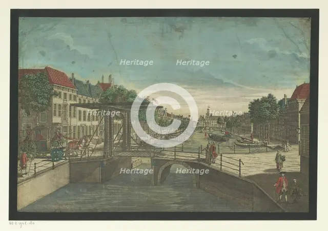 View of the Bierkade in The Hague, 1756-1801. Creator: Anon.