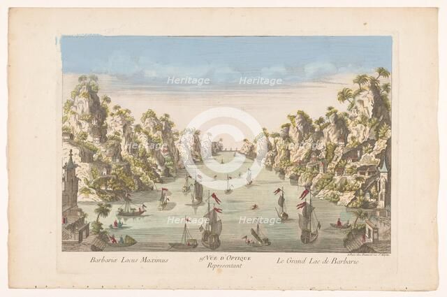 View of the big lake in Hanoi, 1745-1775. Creator: Unknown.