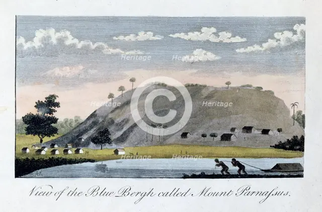 'View of the Blue Bergh called, Mount Parnassus', 1813. Artist: John Gabriel Stedman