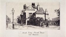 View of the Black Lion Inn, London, 1860. Artist: Walter Greaves