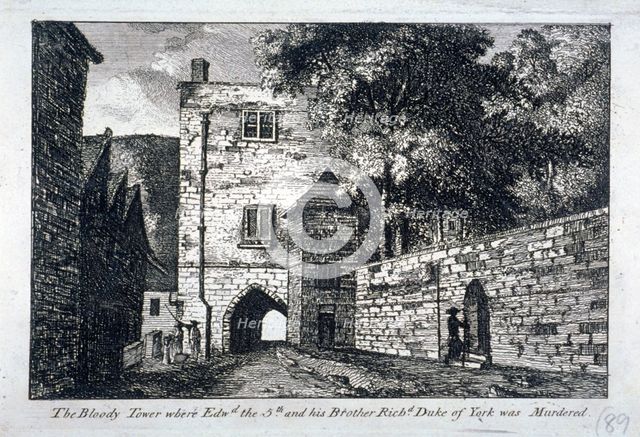 View of the Bloody Tower, Tower of London, c1800. Artist: Anon