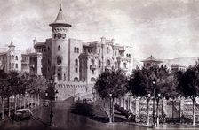 View of the Bruc headquarters on Diagonal Avenue in Barcelona, drawing 1940s