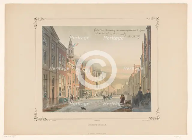 View of the Breetraat in Leiden, 1854. Creator: Gerardus Johannes Bos.