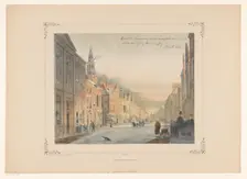 View of the Breetraat in Leiden, 1854. Creator: Gerardus Johannes Bos