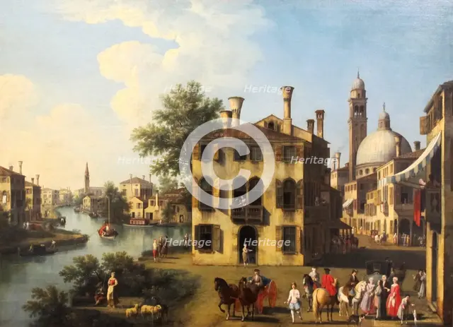 View of the Brenta, near Dolo, late 18th century. Creator: Giovanni Battista Cimaroli.