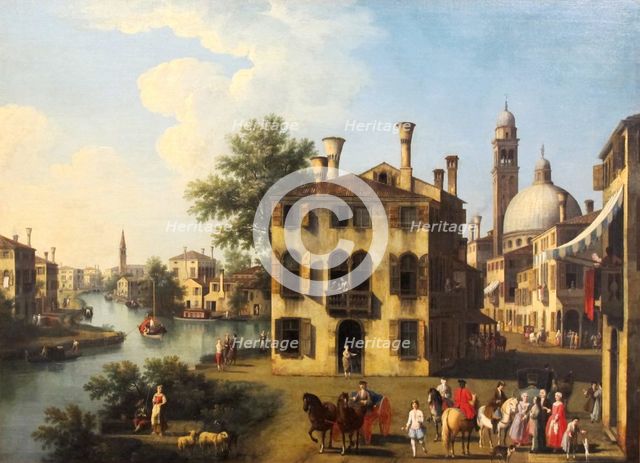 View of the Brenta, near Dolo, late 18th century. Creator: Giovanni Battista Cimaroli.
