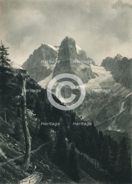 View of the Brenta Group, Madonna di Campiglio, Dolomites, Italy, 1927. Artist: Eugen Poppel.