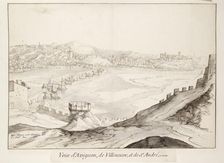 View of the Bridge at Avignon looking towards Villeneuve, early 17th century. Artist: Etienne Martellange