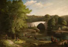 View of The Brig of Balgownie, Old Aberdeen, c1830-40. Creator: Unknown