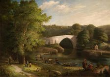 View of The Brig of Balgownie, Old Aberdeen, c1830-40. Creator: Unknown