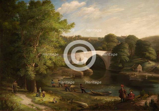 View of The Brig of Balgownie, Old Aberdeen, c1830-40. Creator: Unknown.