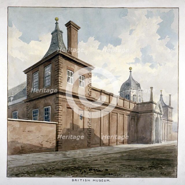 View of the British Museum, Bloomsbury, London, c1807. Artist: Frederick Nash