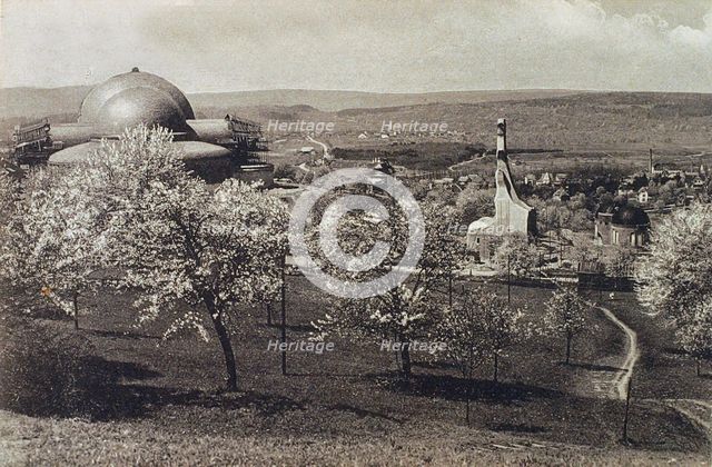 View of the Goetheanum and Heating House, Dornach, Switzerland, 1914-1916. Artist: Unknown