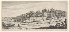 View of the gate of the residence of the Queen Mother, from the series Views and new ..., ca. 1644. Creator: Claude Goyrand