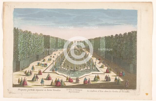 View of the Galerie d'Eau in the garden of Versailles, 1745-1775. Creator: Anon.