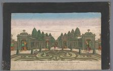 View of the Garden of a Palace of the Count of Althan in Vienna, 1745-1775. Creator: Anon