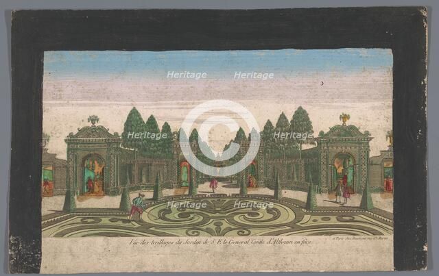 View of the Garden of a Palace of the Count of Althan in Vienna, 1745-1775. Creator: Anon.