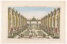 View of the garden of Axarienne castle in Saint Petersburg, 1700-1799. Creator: Anon