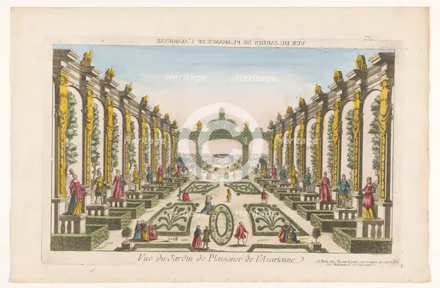 View of the garden of Axarienne castle in Saint Petersburg, 1700-1799. Creator: Anon.