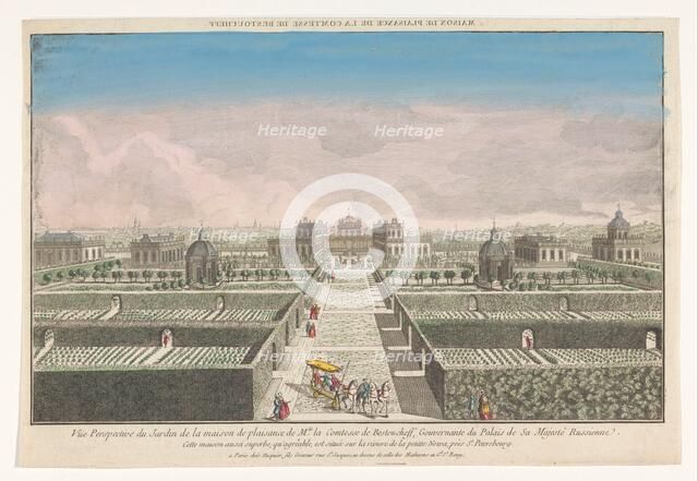 View of the Garden of the Buitenhuis of the Countess of Bestoucheff in the vicinity..., 1735-1805. Creator: Unknown.