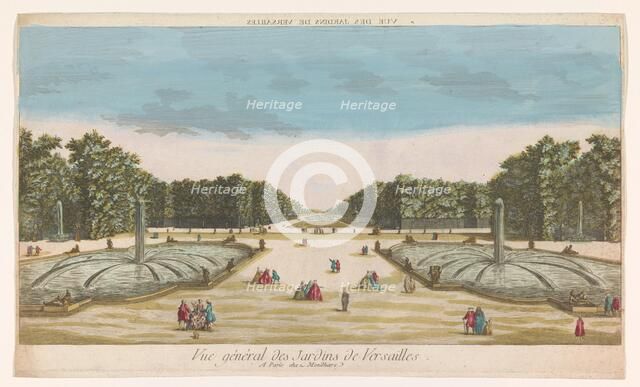 View of the Garden of Versailles, 1759-c.1796. Creator: Unknown.