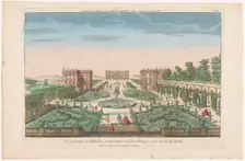 View of the garden and the Hotel des Ambassadors in Spain, 1700-1799. Creator: Anon