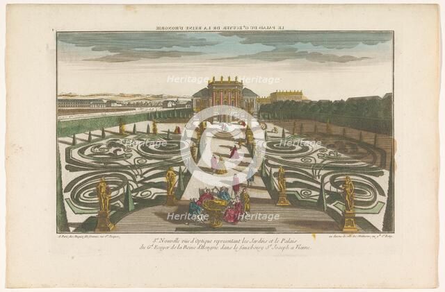 View of the garden and the palace of an officer of the Queen of Hungary in a suburb..., 1735-1805. Creator: Unknown.