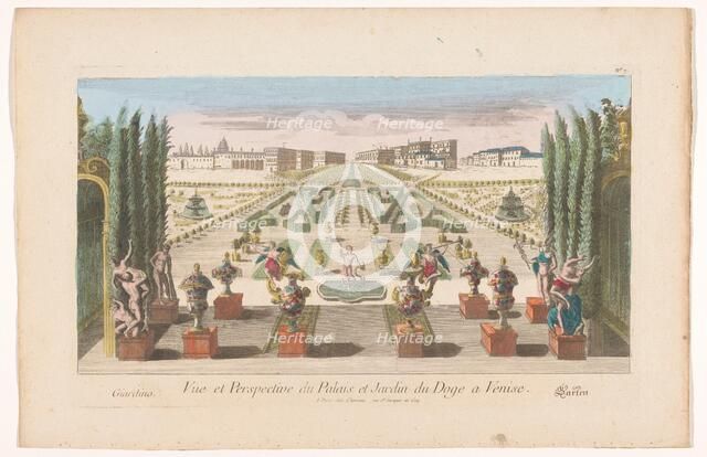 View of the garden and palace of the Doge of Venice, 1700-1799. Creator: Unknown.