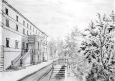 View of the Garden Terrace of the Villa d'Este at Tivoli, 1643-44. Creator: Israel Silvestre