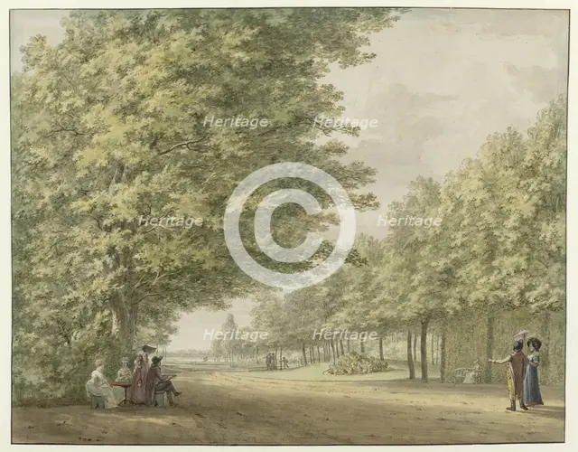 View of the gardens of the Zandbergen country estate, 1754-1820. Creator: Hermanus Numan.